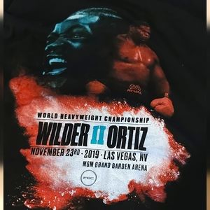 Vintage short sleeve prome Tshirt. Ortiz vs wilder 2019